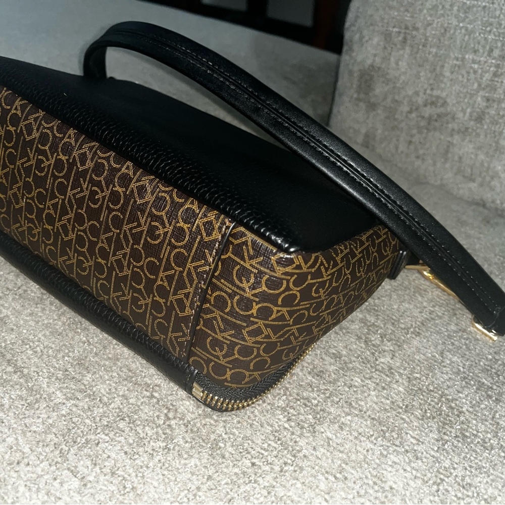 New with Imperfections! Calvin Klein Black, Off White, and Brown Purse - Picture 10 of 10